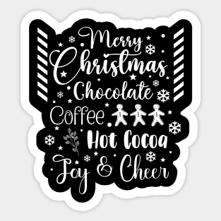 Merry Christmas in Light Font Sticker